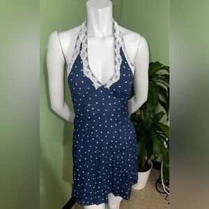 Wild Fable Navy Polka Dot Mini Dress